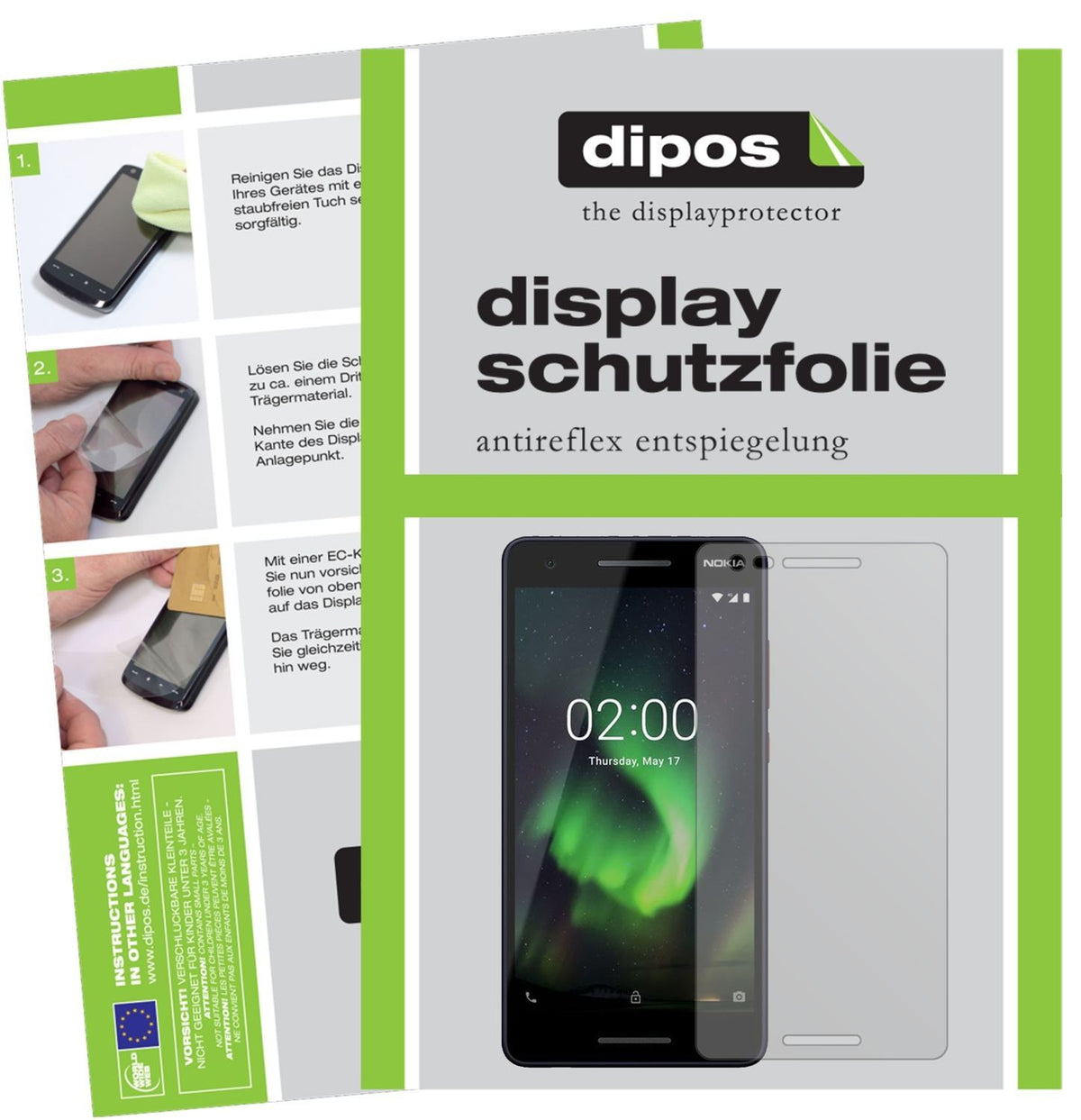 2x Schutzfolie matt für Nokia 46024 Display-Schutz (1)