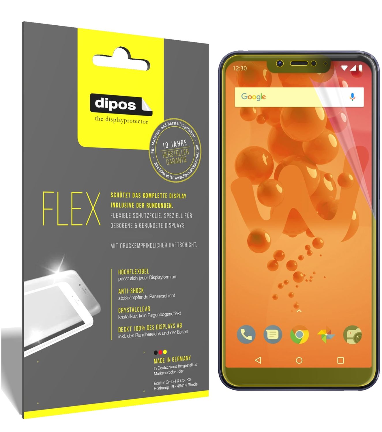 3x 3D Full Cover Schutzfolie für Wiko View2 Go (1)
