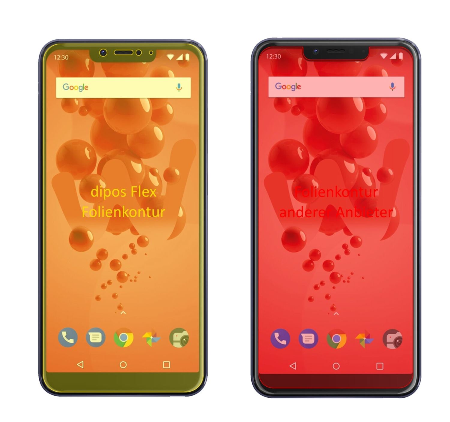 3x 3D Full Cover Schutzfolie für Wiko View2 Go (2)