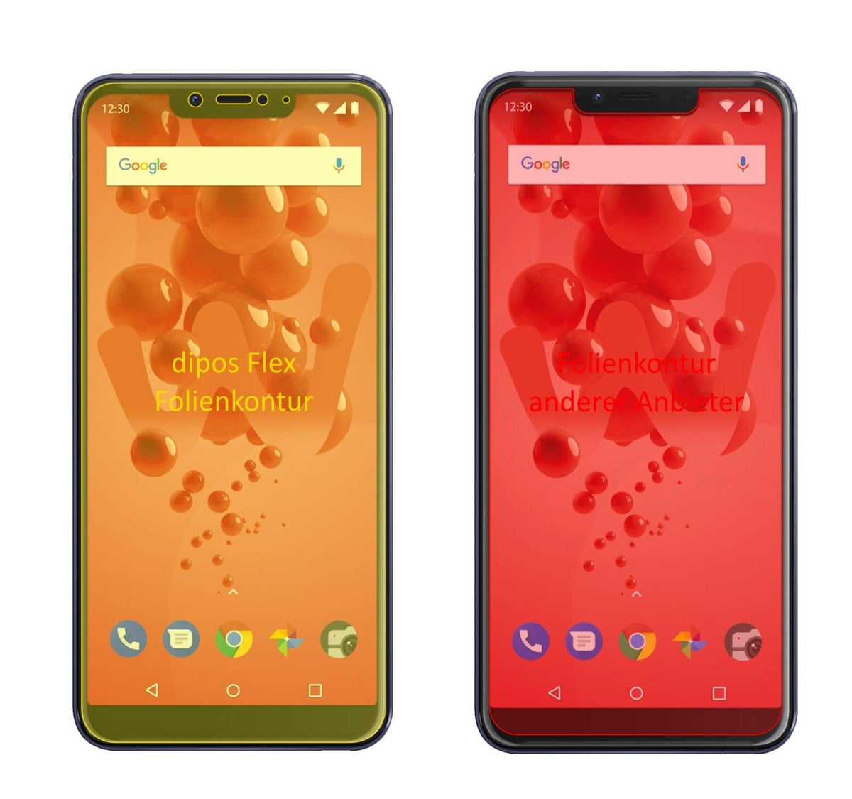 3x 3D Full Cover Schutzfolie für Wiko View2 Plus (2)