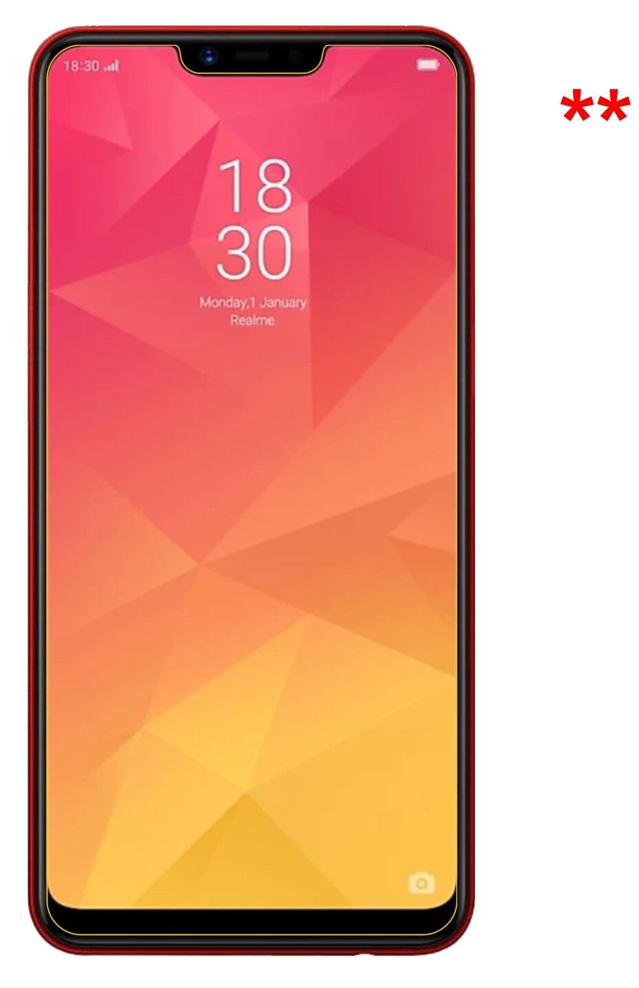 2x Schutzfolie klar für Oppo Realme 2 Display-Schu (5)
