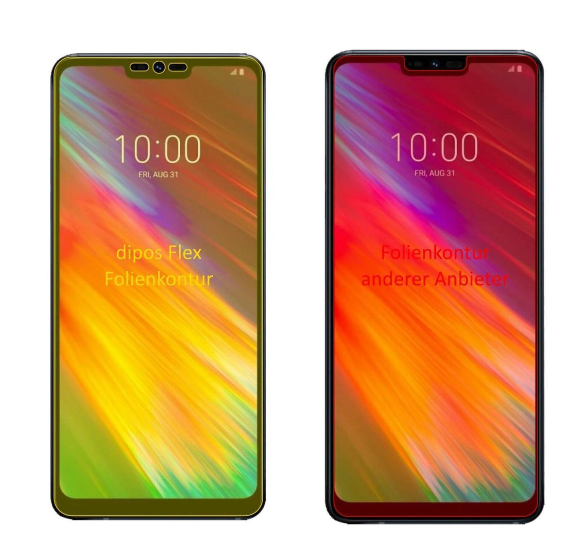 2x 3D Full Cover Schutzfolie für LG G7 One (1)