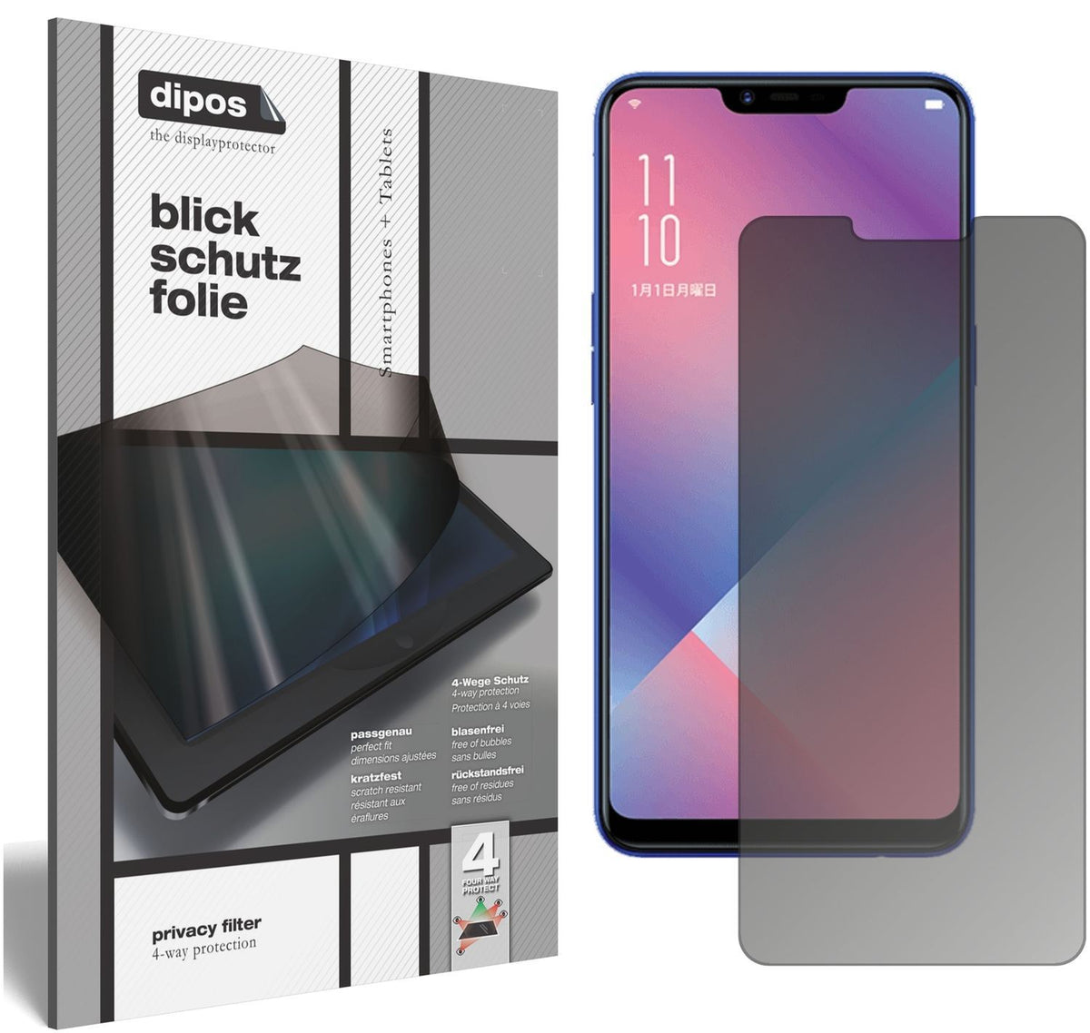 Blickschutzfolie für Oppo R15 Neo matt Schutzfolie (1)