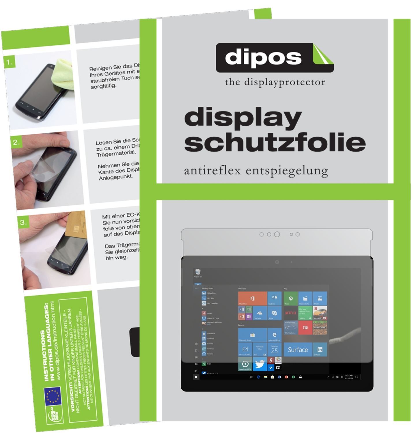 2x Schutzfolie matt für Microsoft Surface Go Displ (1)