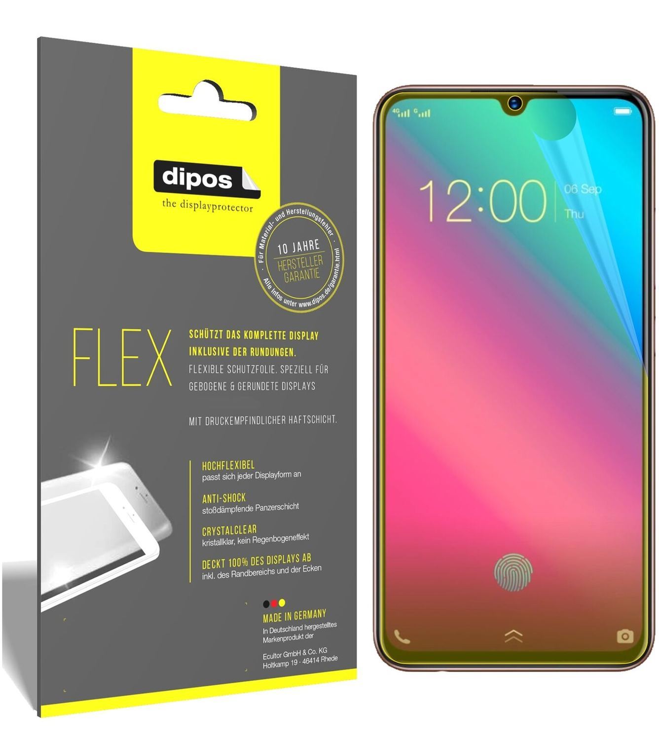 2x 3D Full Cover Schutzfolie für Vivo V11 Plus (2)