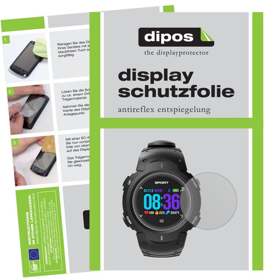 6x Schutzfolie matt für No.1 F13 Smartwatch Displa (1)