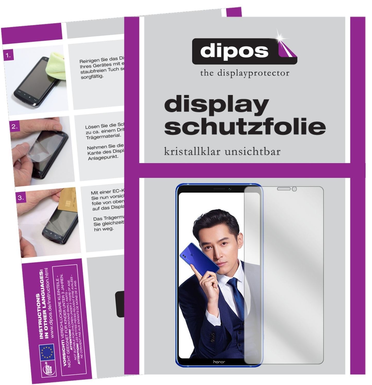 2x Schutzfolie klar für Honor Note 10 Display-Schu (1)