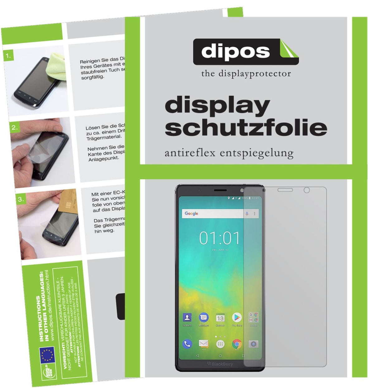 2x Schutzfolie matt für BlackBerry Evolve Display- (1)