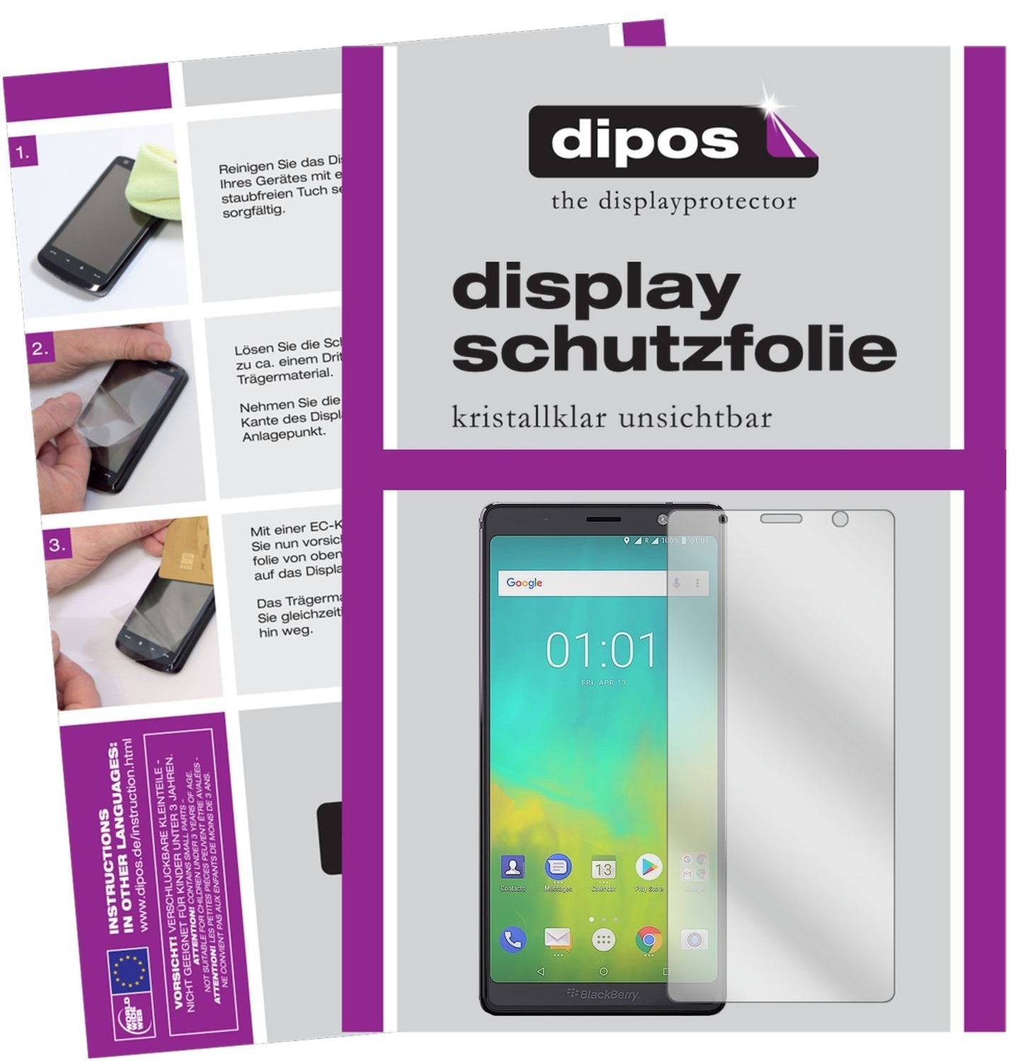 2x Schutzfolie klar für BlackBerry Evolve Display- (1)