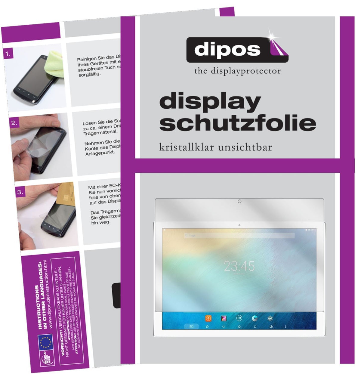 2x Schutzfolie klar für Teclast P10 10.1 Zoll Disp (1)