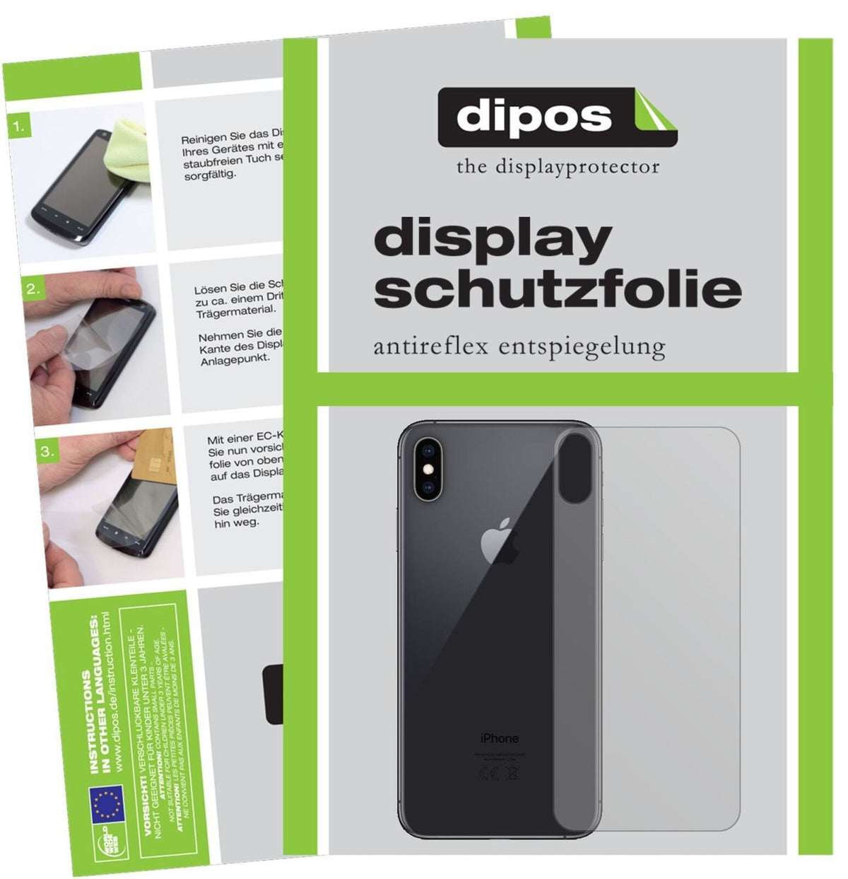 5x Schutzfolie matt für Apple iPhone XS Max Rückse (2)