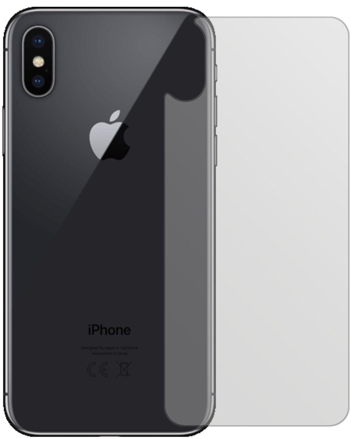 5x Schutzfolie matt für Apple iPhone XS Rückseite  (1)