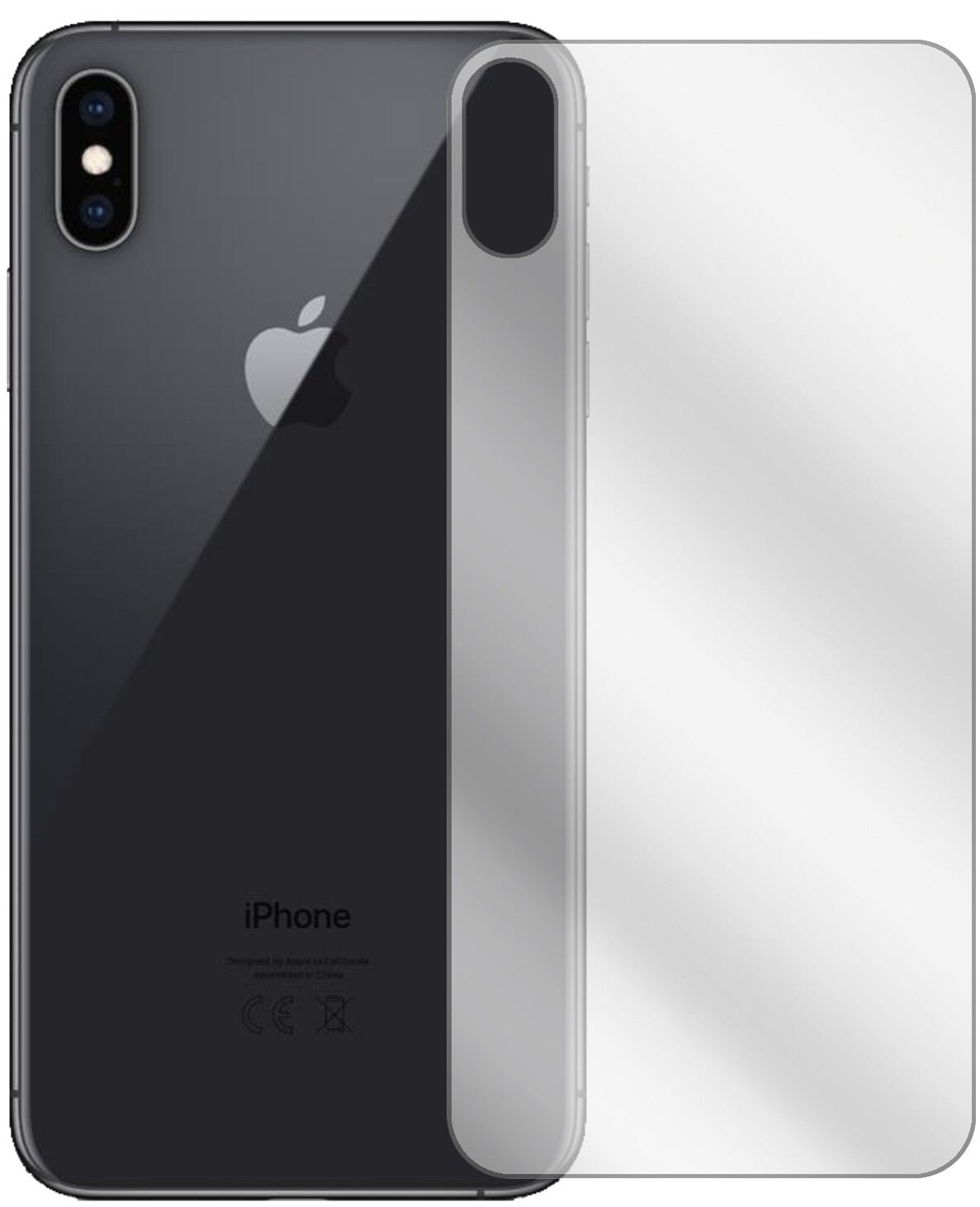 6x Schutzfolie klar für Apple iPhone XS Max Rückse (2)