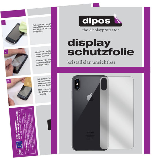 2x Schutzfolie klar für Apple iPhone XS Max Rückse (1)