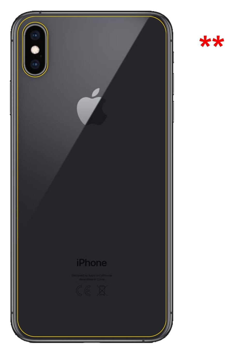 2x Schutzfolie klar für Apple iPhone XS Max Rückse (5)