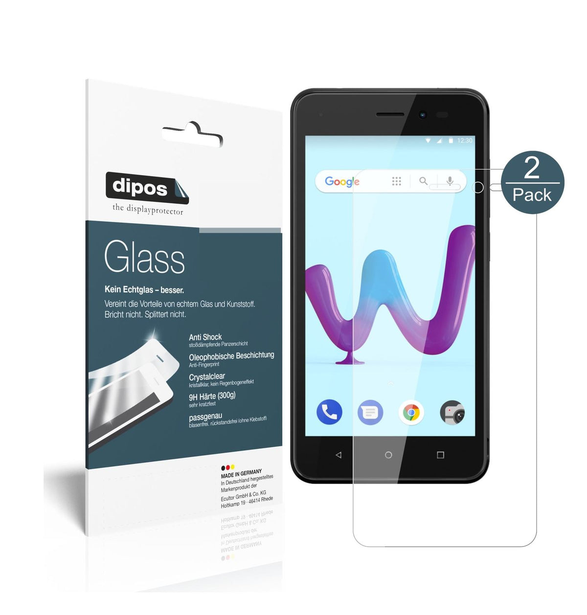 2x 9H Schutzfolie für Wiko Sunny 3 Panzerfolie (1)