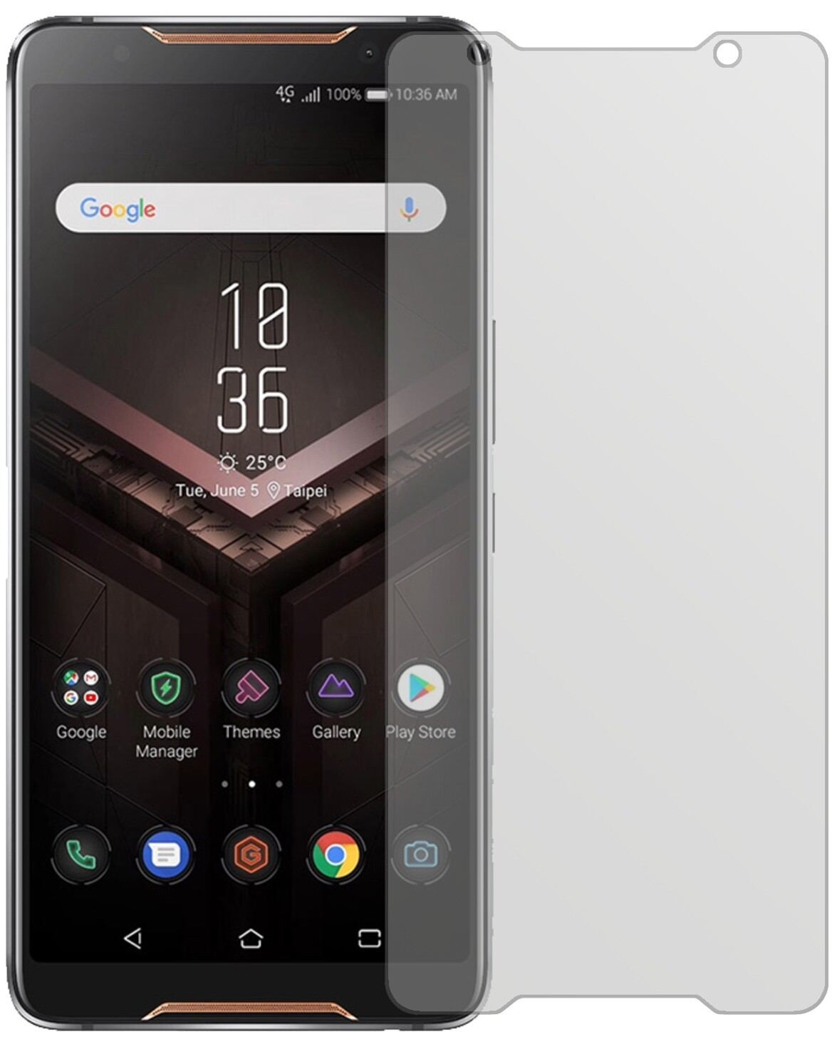 2x Schutzfolie matt für Asus ROG Phone Display-Sch (2)