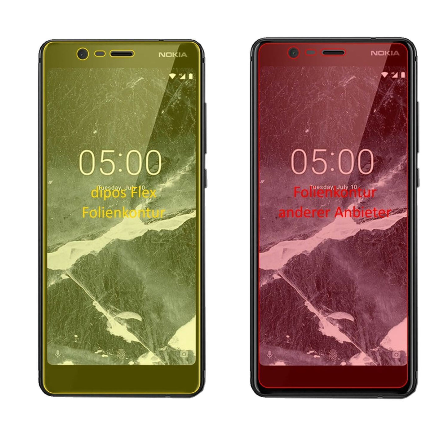3x 3D Full Cover Schutzfolie für Nokia 46027 (2)