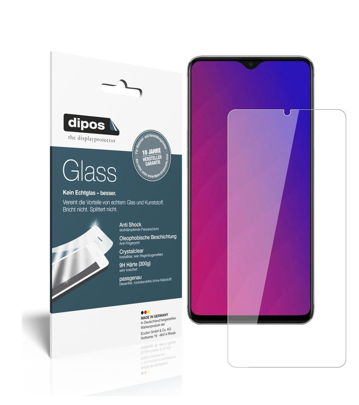 1x 9H Schutzfolie für Oppo F9 Panzerfolie (2)