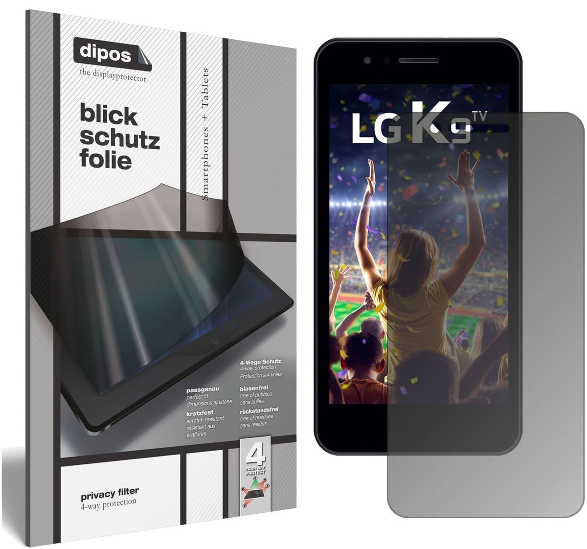 Blickschutzfolie für LG K9 matt Schutzfolie Privac (2)