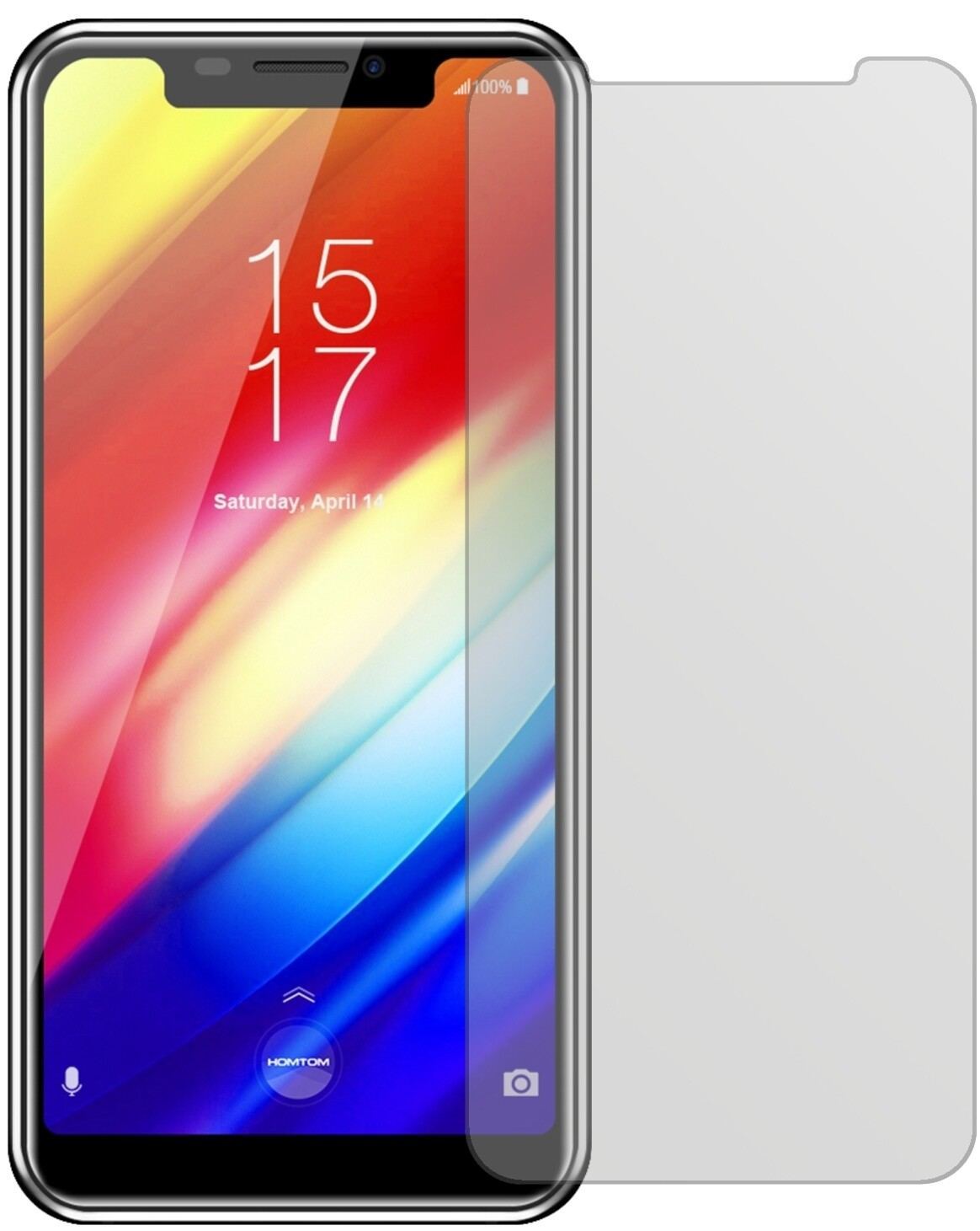 2x Schutzfolie matt für HomTom H10 Display-Schutzf (2)