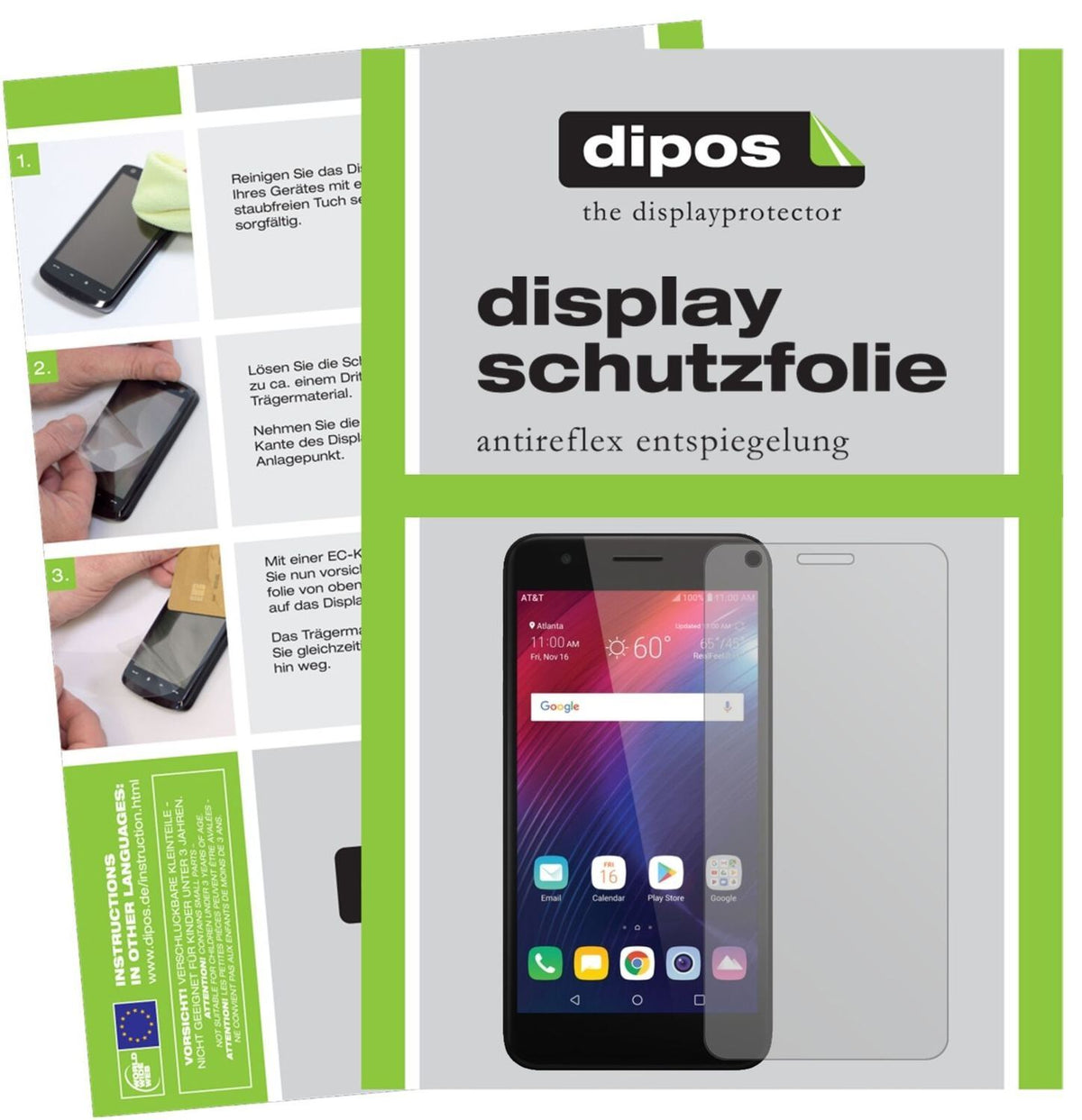 5x Schutzfolie matt für LG Phoenix Plus Display-Sc (2)