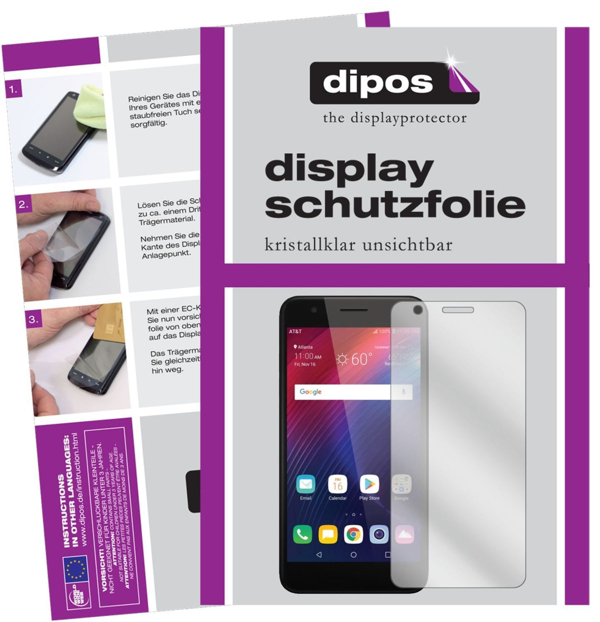 2x Schutzfolie klar für LG Phoenix Plus Display-Sc (1)