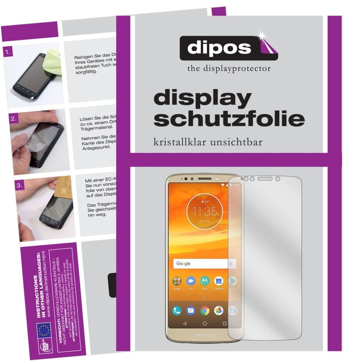 5x Schutzfolie klar für Motorola Moto E5 Supra Dis (2)