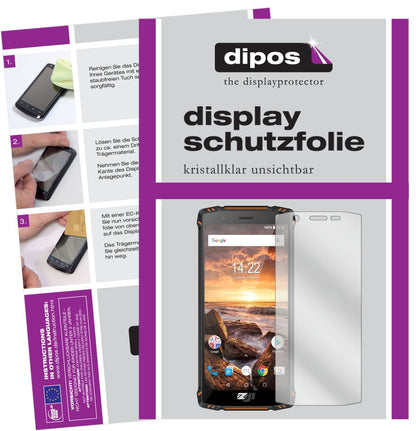 2x Schutzfolie klar für HomTom ZOJI Z9 Display-Sch (1)