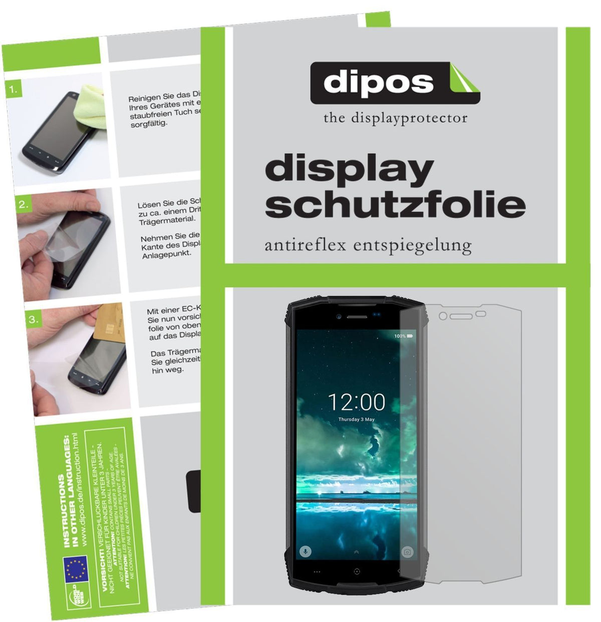 2x Schutzfolie matt für Doogee S55 Display-Schutzf (1)