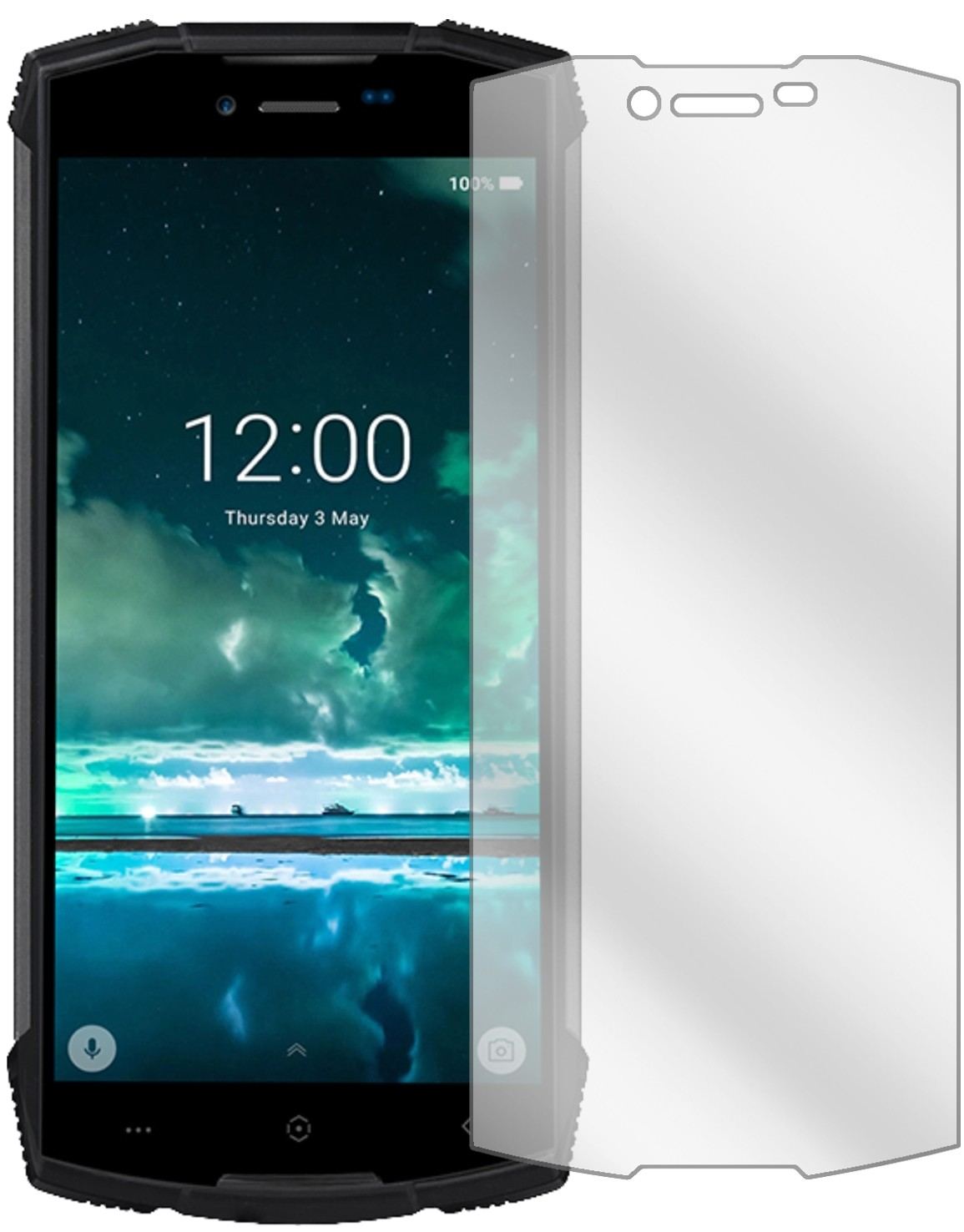 2x Schutzfolie klar für Doogee S55 Display-Schutzf (2)