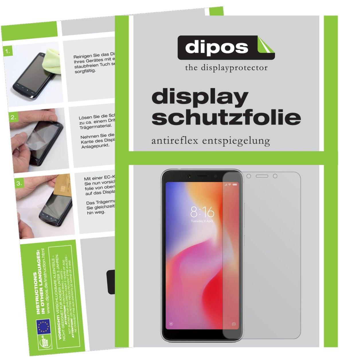 2x Schutzfolie matt für Xiaomi Redmi 6A Display-Sc (1)