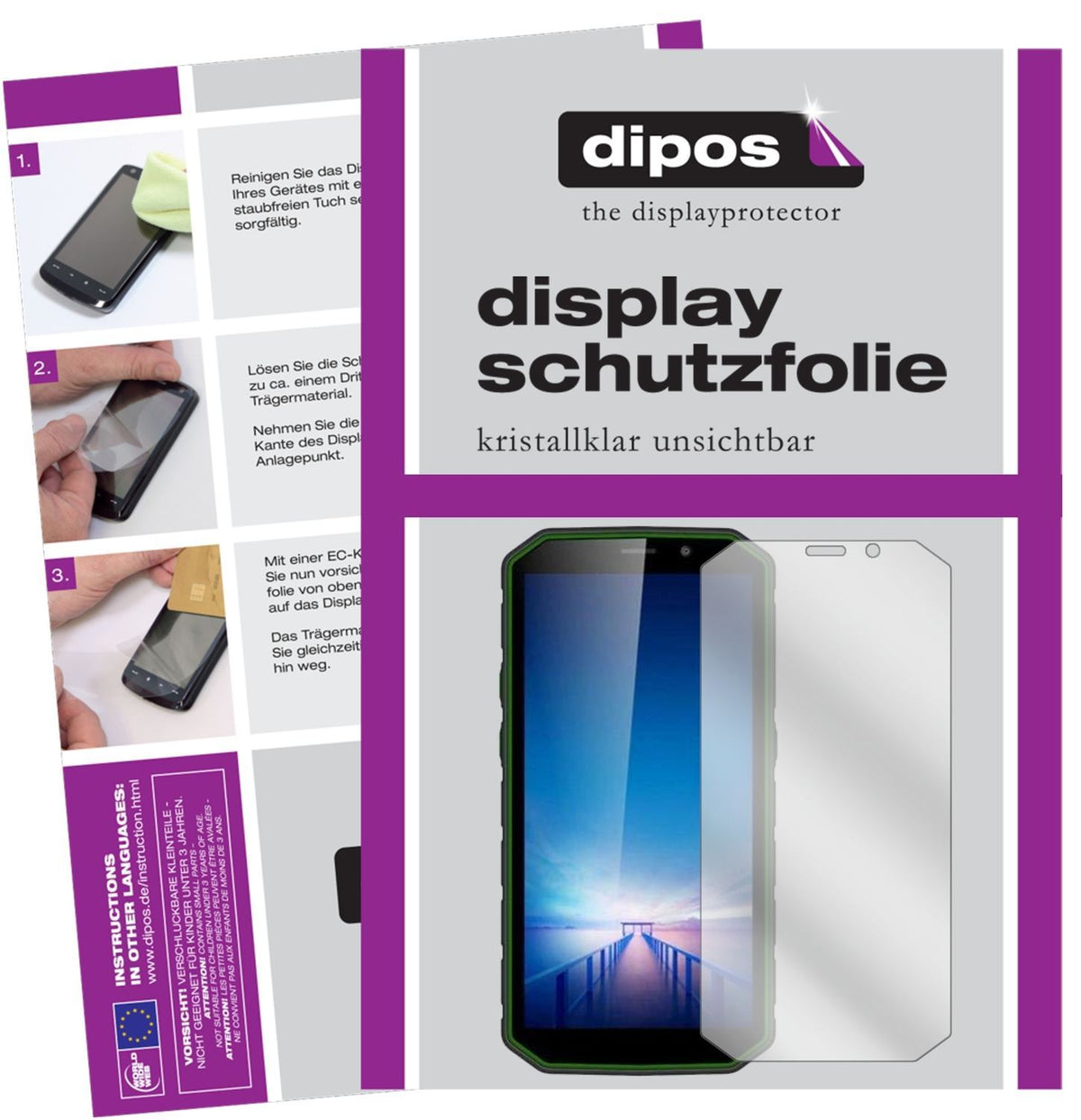 2x Schutzfolie klar für Guophone XP9800 Display-Sc (1)