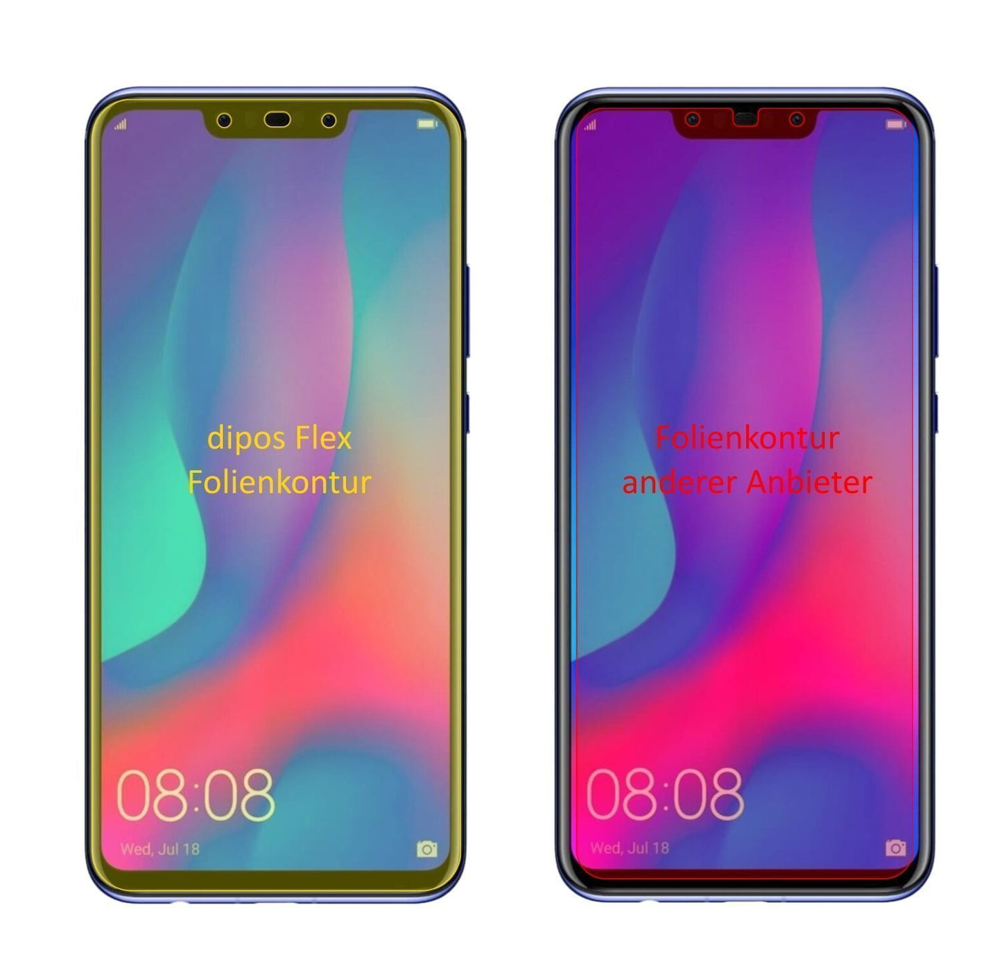 3x 3D Full Cover Schutzfolie für Huawei Nova 3i (2)