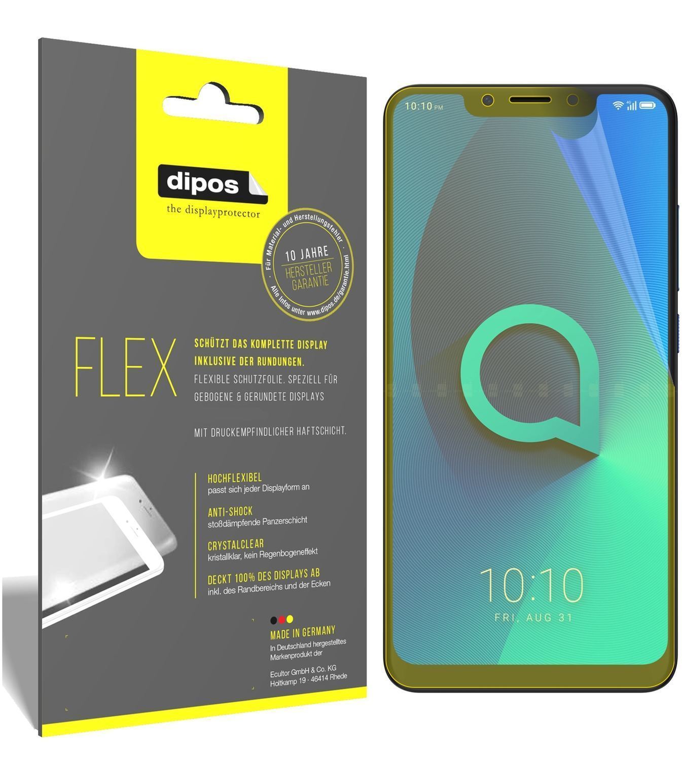 3x 3D Full Cover Schutzfolie für Alcatel 5V (1)