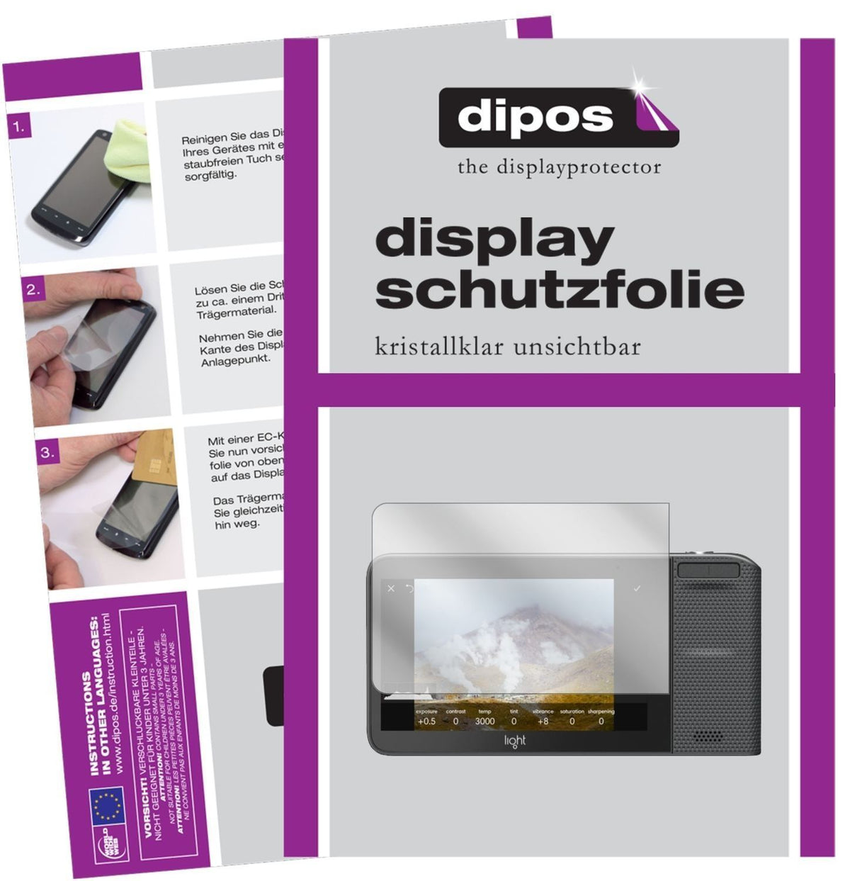 6x Schutzfolie klar für Light L16 Kompaktkamera Di (1)