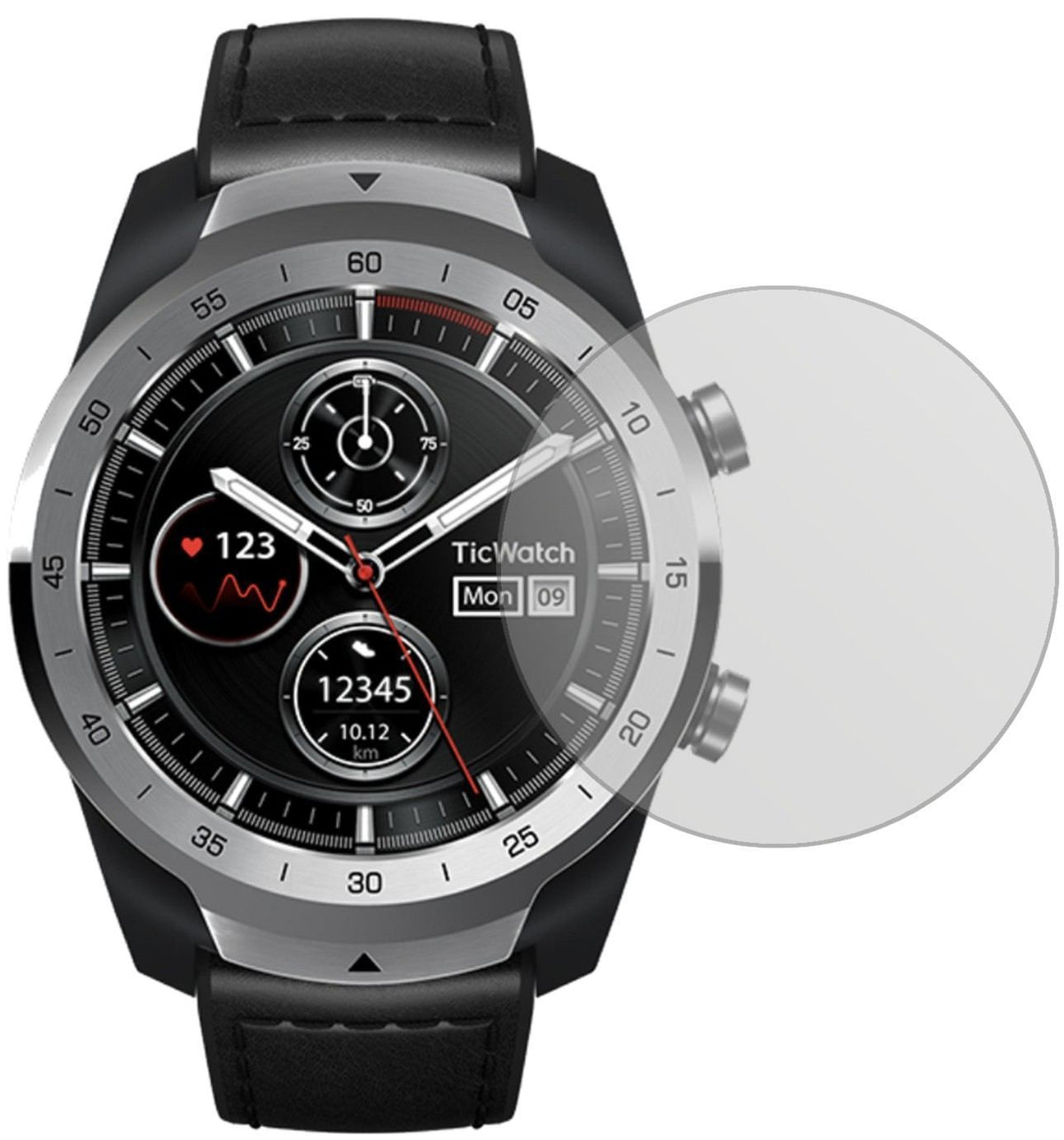 6x Schutzfolie matt für Ticwatch Pro Smartwatch Di (2)