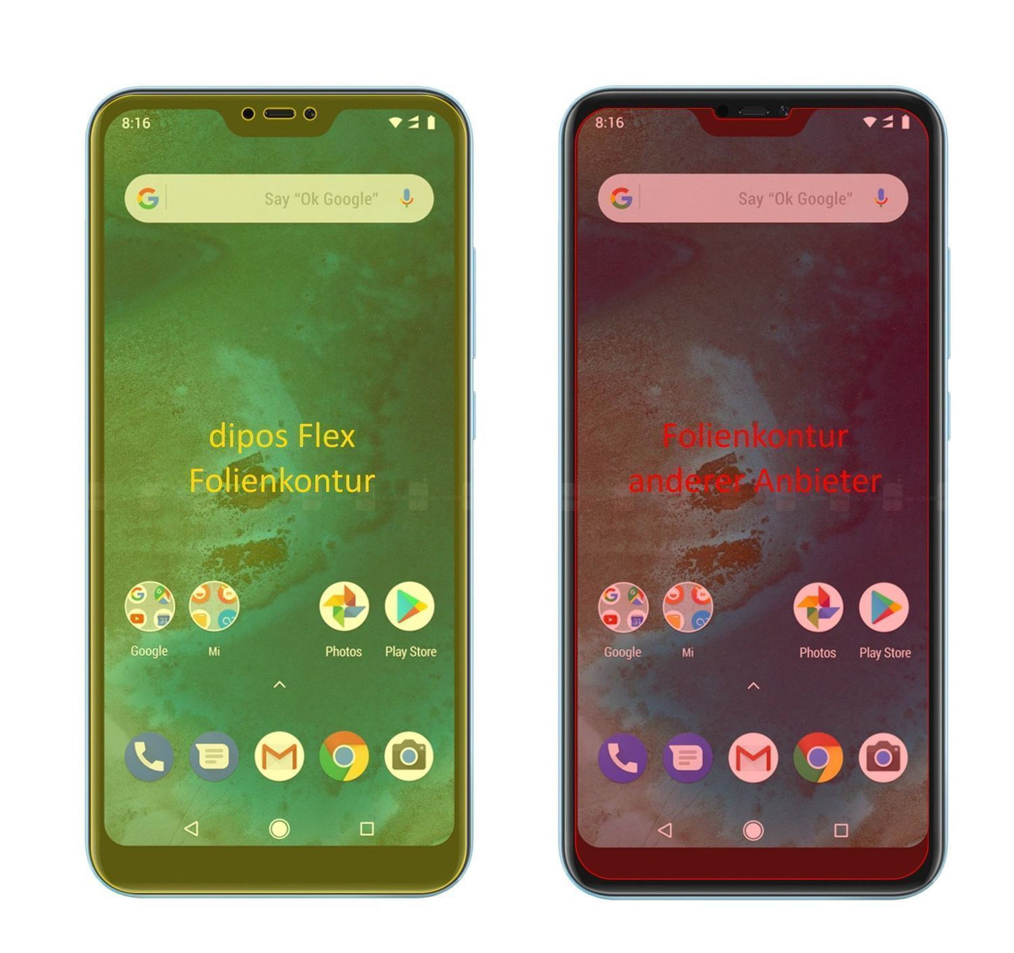 3x 3D Full Cover Schutzfolie für Xiaomi Mi A2 Lite (2)