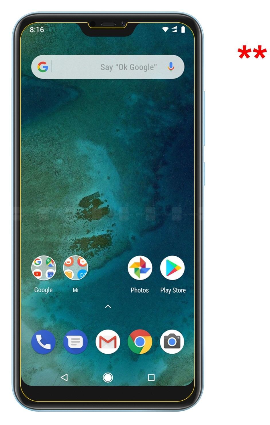 6x Schutzfolie matt für Xiaomi Mi A2 Lite Display- (6)
