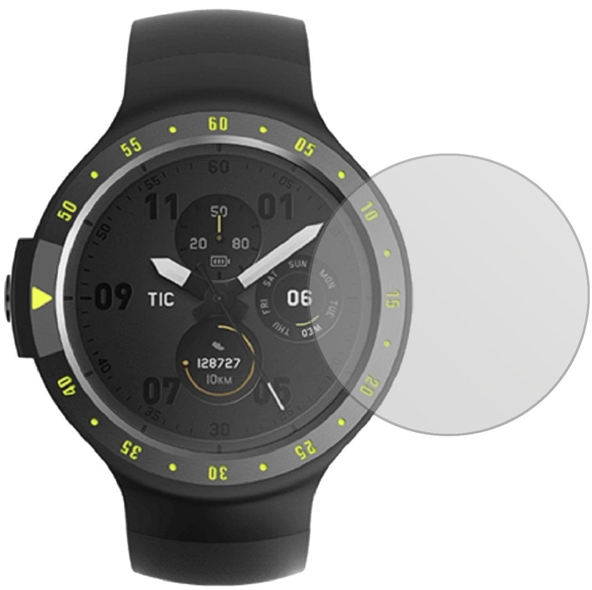 6x Schutzfolie matt für Ticwatch S Smartwatch Disp (2)