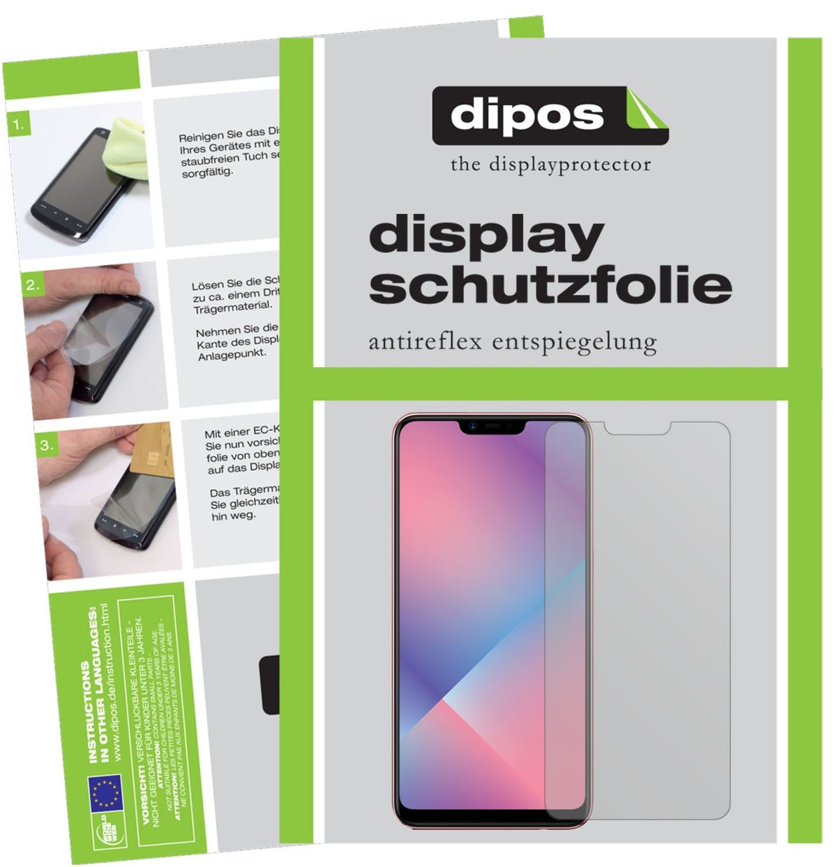 2x Schutzfolie matt für Oppo A5 Display-Schutzfoli (1)