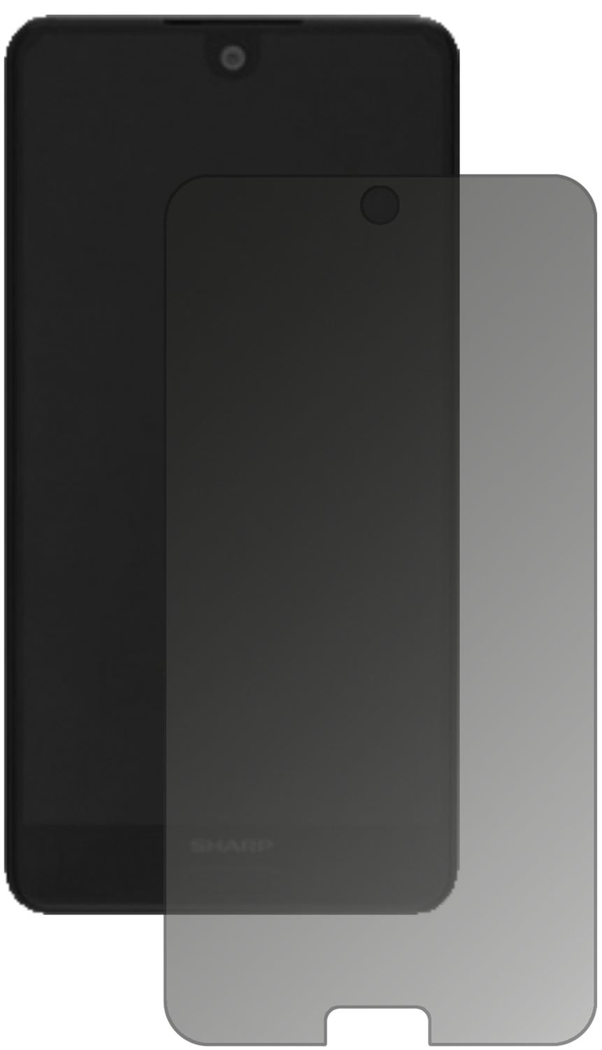 Blickschutzfolie für Sharp Aquos C10 matt Schutzfo (1)