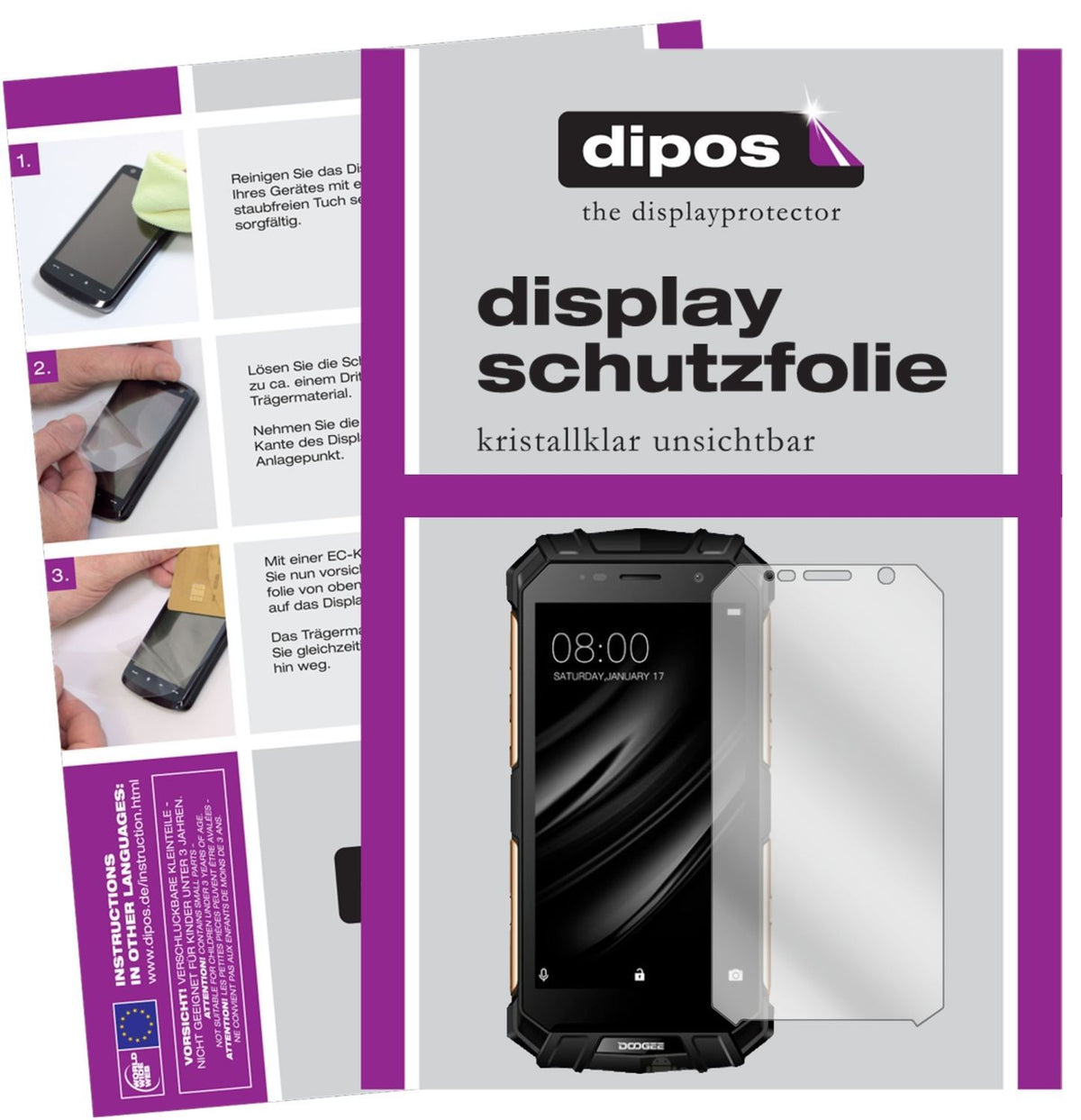 2x Schutzfolie klar für Aermoo M1 Display-Schutzfo (1)