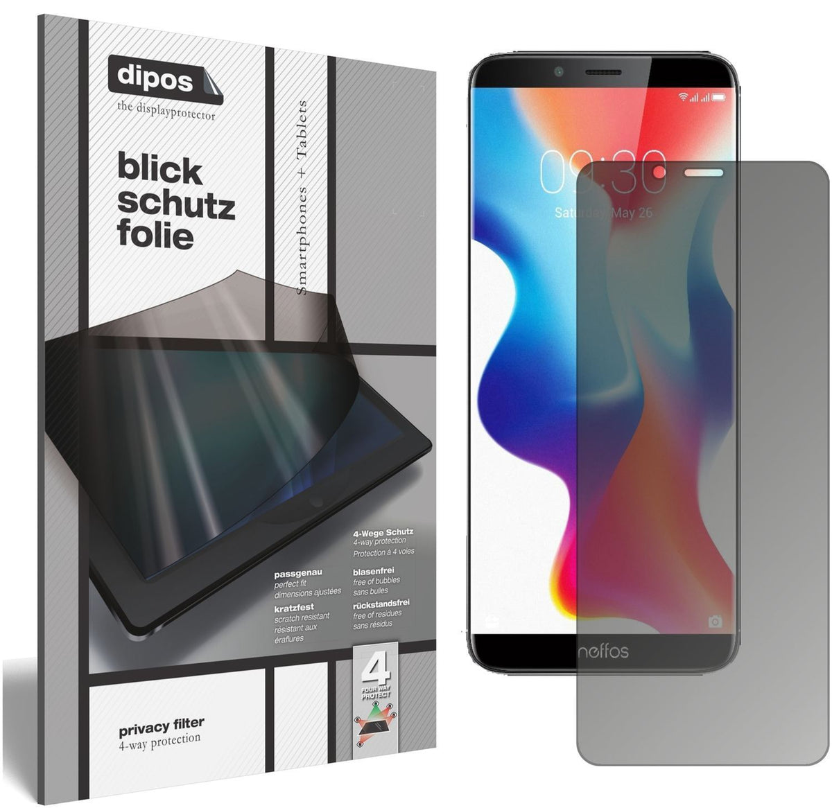 Blickschutzfolie für TP-Link Neffos X9 matt Schutz (1)