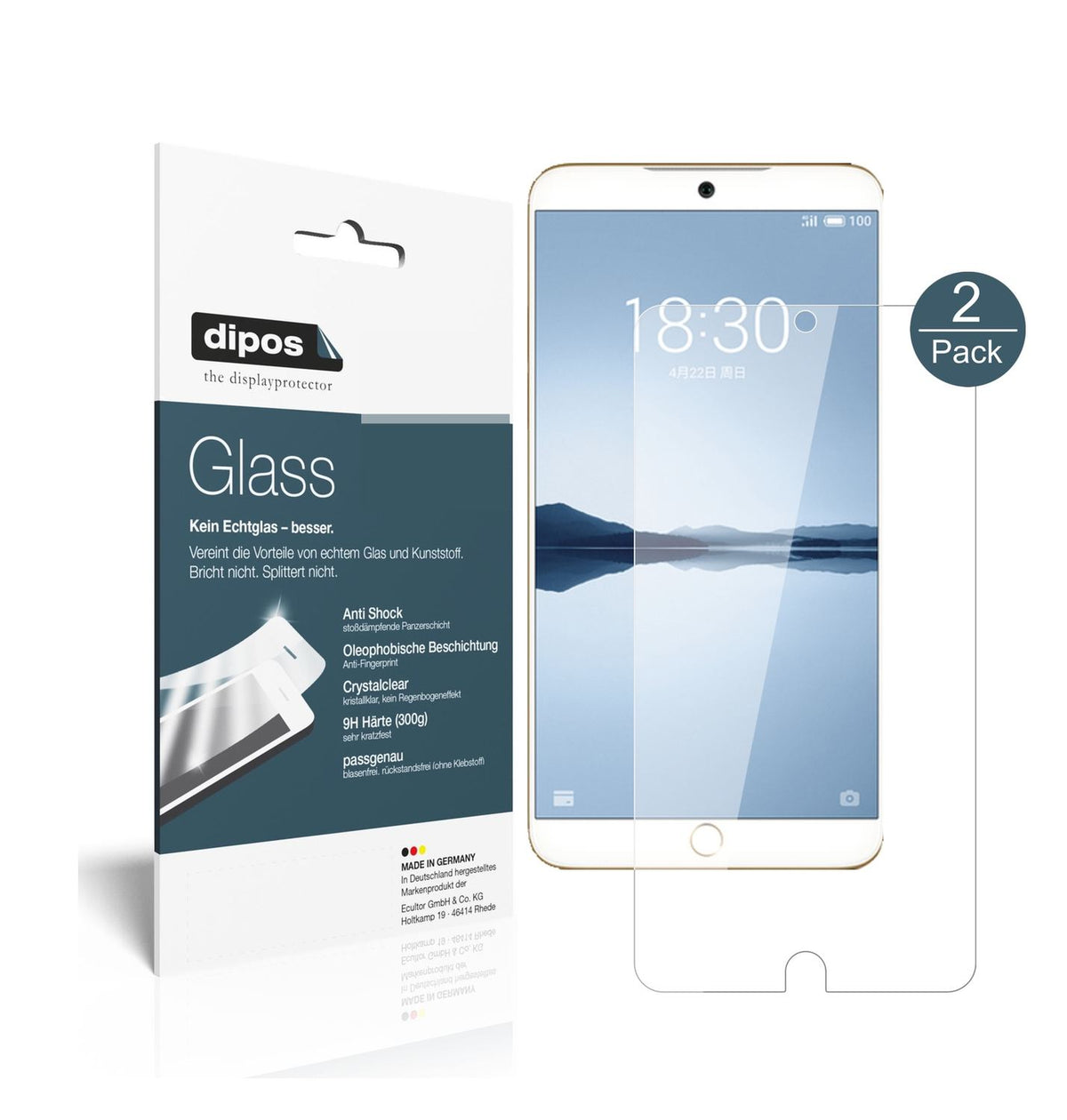 2x 9H Schutzfolie für Meizu 15 Plus Panzerfolie (1)