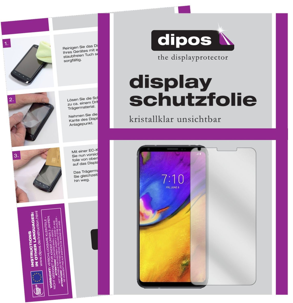 6x Schutzfolie klar für LG V35 ThinQ Display-Schut (1)