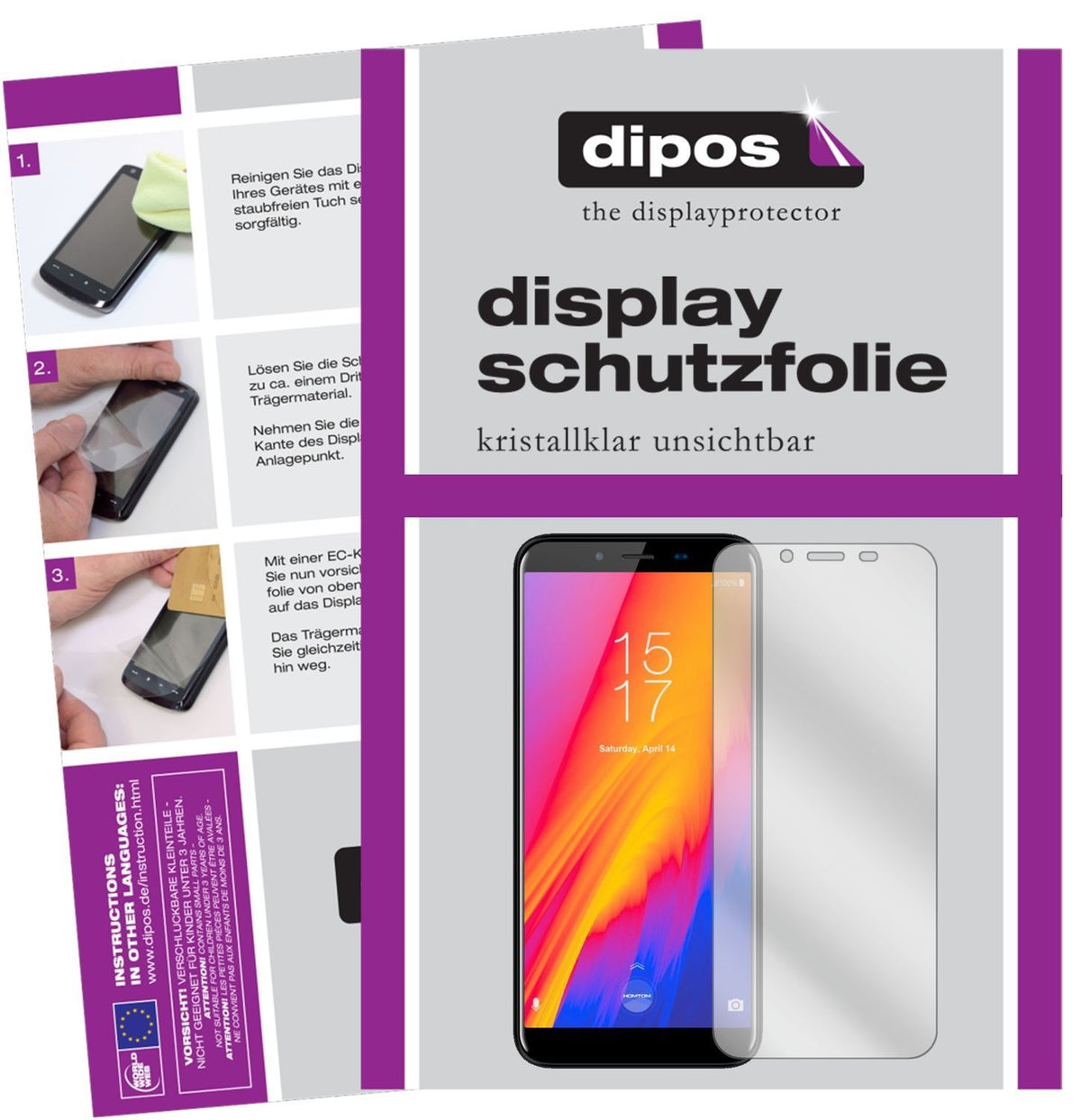 2x Schutzfolie klar für HomTom S99 Display-Schutzf (1)