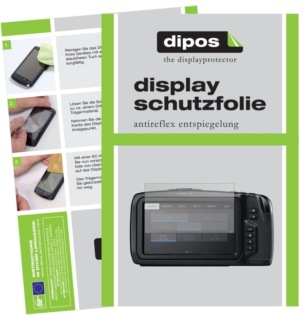 6x Schutzfolie matt für Blackmagic Pocket Cinema 4 (1)