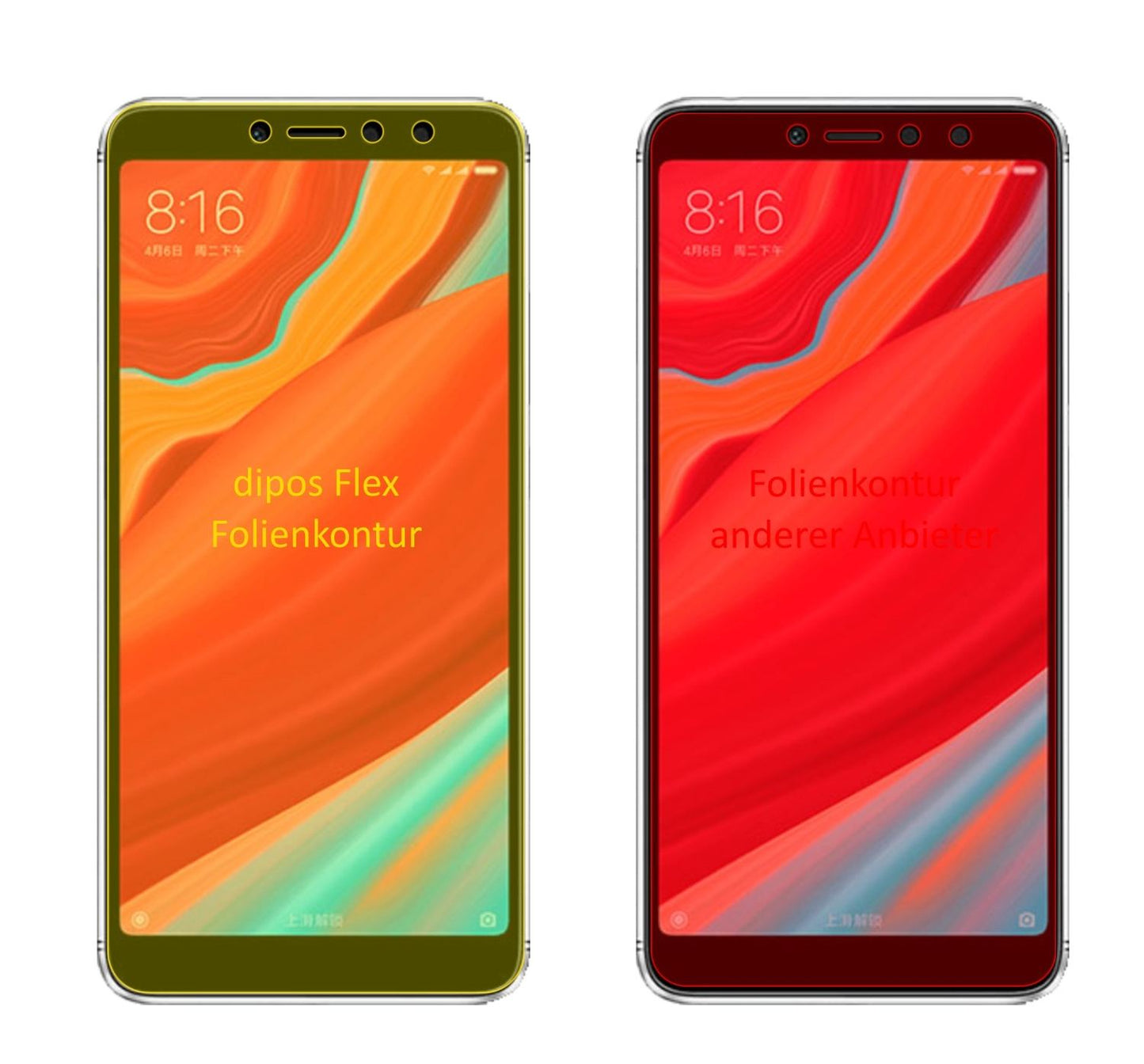 3x 3D Full Cover Schutzfolie für Xiaomi Redmi Y2 (2)