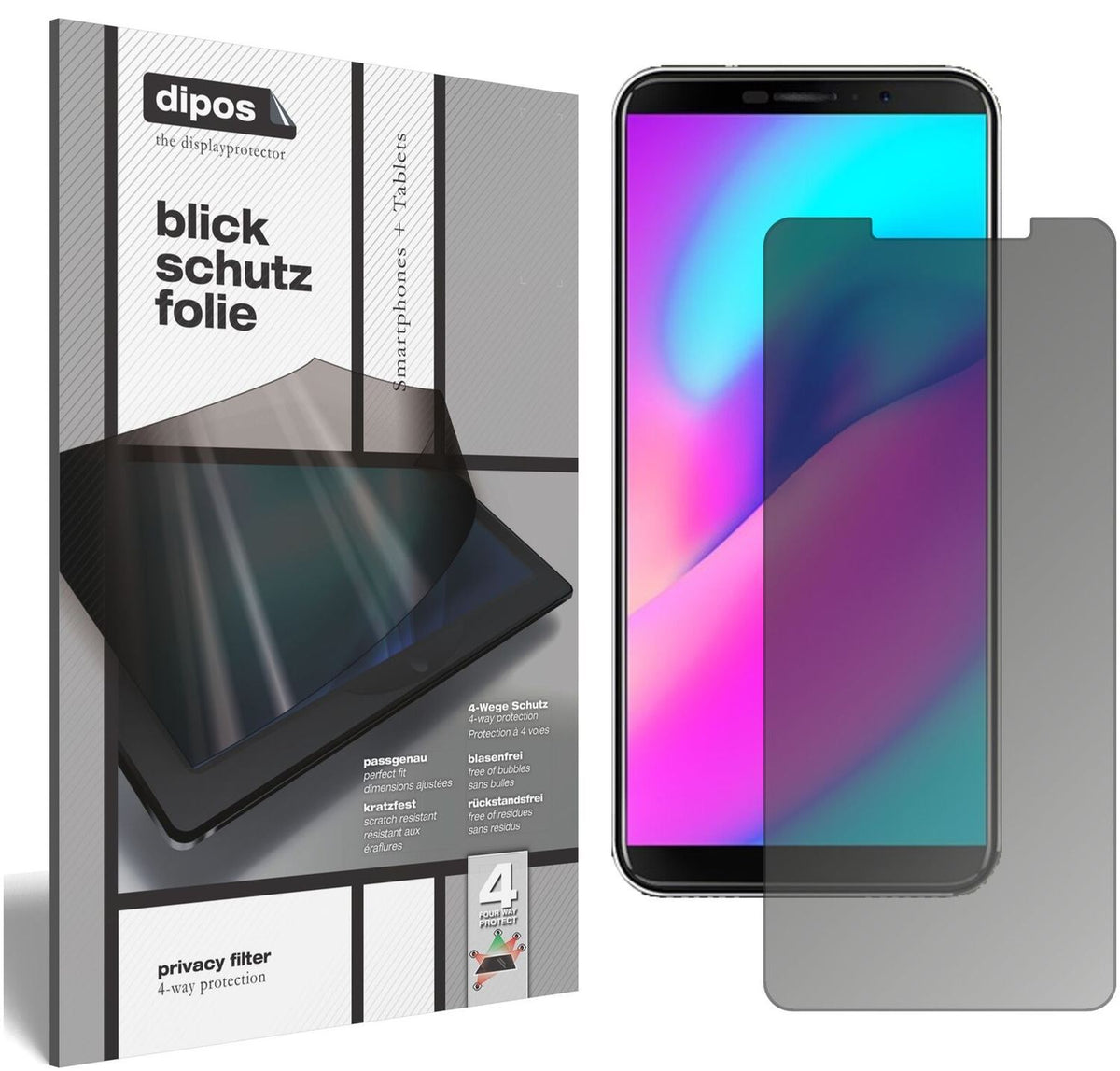 Blickschutzfolie für Cubot J3 Pro matt Schutzfolie (2)